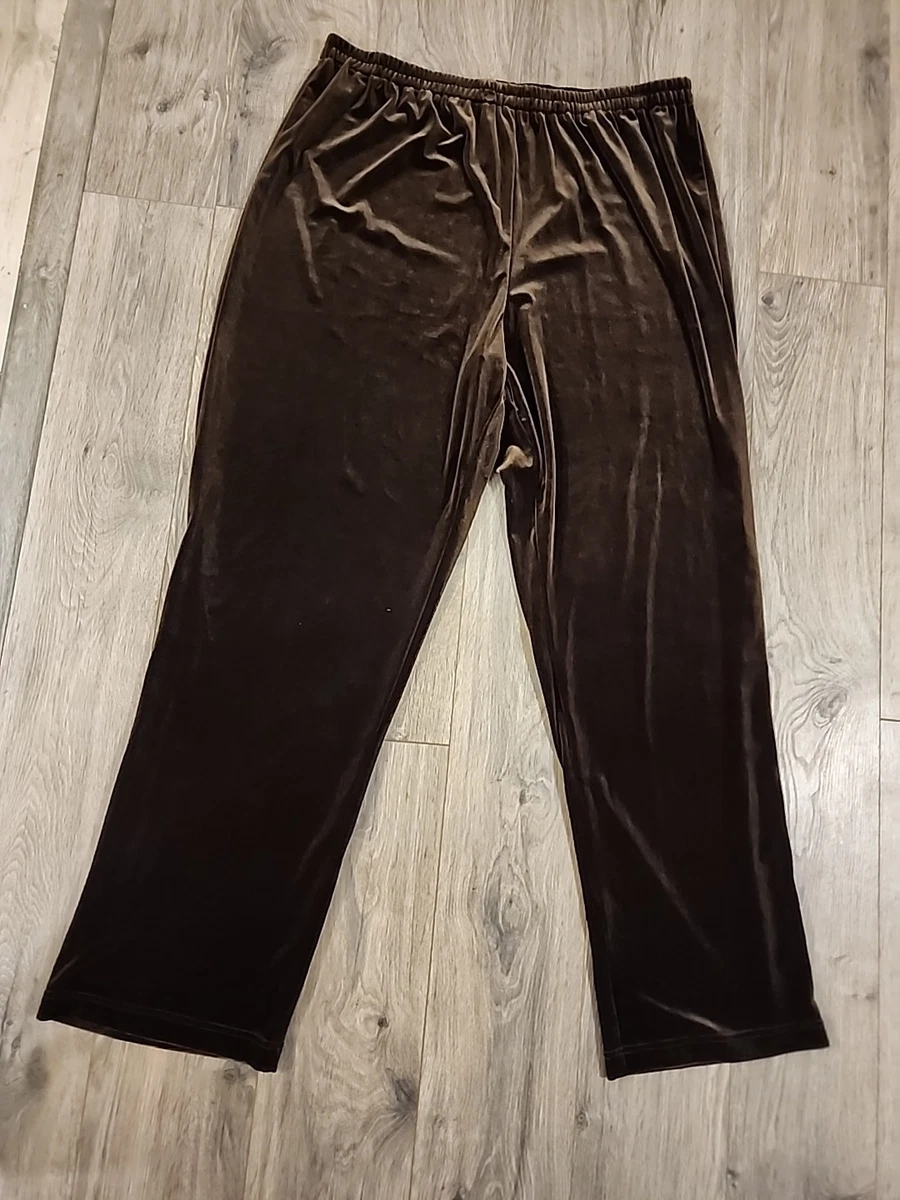 Coldwater Creek Slinky Pants Womens Plus Size 2X Brown Stretch Pull On