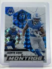 JAHMYR GIBBS 2025 MOSAIC MONTAGE WHITE MOSAIC PRIZM LIONS /25 Q2277