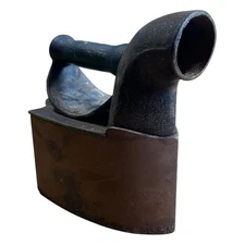 Antique Charcoal Iron Chimney & Swivel Vents Cast Iron Removable Top Sad Iron