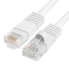 25FT Cat5e Ethernet Cable UTP LAN Network Patch Cord RJ45 Cat 5e Cable - White