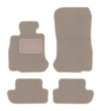 Velours-Fu�matten f�r BMW 6 F12 2011-2018 Cabrio 4tlg Beige LUX mit BMW Clips