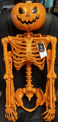 60  Posable Pumpkin Skeleton Halloween Decorative Mannequin - Hyde & EEK! NEW!