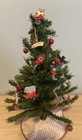 Vintage Tabletop Christmas Tree With Accessories