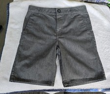 Volcom Youth Size 26 Gray Flat Front Chino Shorts