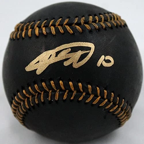 Yuli Gurriel Autographed Rawlings Black OML Baseball-JSA W *Gold - Image 4 of 4