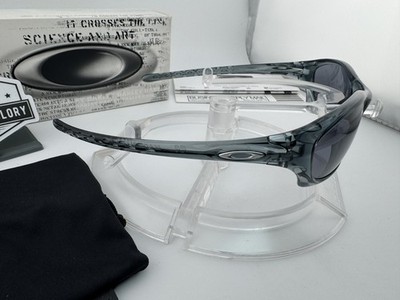 OAKLEY FIVES 2.0 CRYSTAL BLACK W/ GREY SUNGLASSES 30-668 RARE