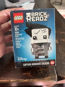 2 PIRATES CARIBBEAN ~ Lego BRICK HEADZ Lot ~ CAPTAIN SPARROW 41593 Salazar 41594