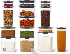 14-Piece Food Storage Container Set with Scoops Airtight BPA-Free