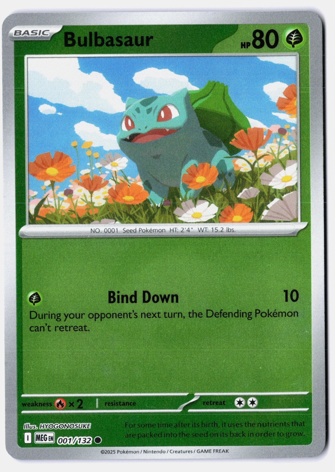 Bulbasaur 001/132 ME01: Mega Evolution Reverse Holo
