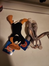 2 New 1997 Applause Looney Tunes Bean Bags Bugs Bunny  Daffy Duck with Tags