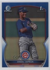 2023 Bowman Chrome Prospects Blue Refractor 15/150 Angel Cepeda #BCP-205 09an