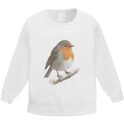 Kinder Sweatshirt ''Robin Bird on a Snowy Winter Branch'' (KW057797)