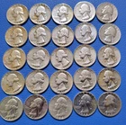 $74 PER OUNCE!! 25x 90% Silver Quarter Lot $6.25 Face Value **4.34 oz SILVER**