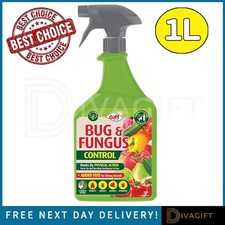DOFF FAST ACTING BUG & FUNGUS CONTROL SPRAY 1L FOR WHITEFLY RED SPIDER MITE MORE