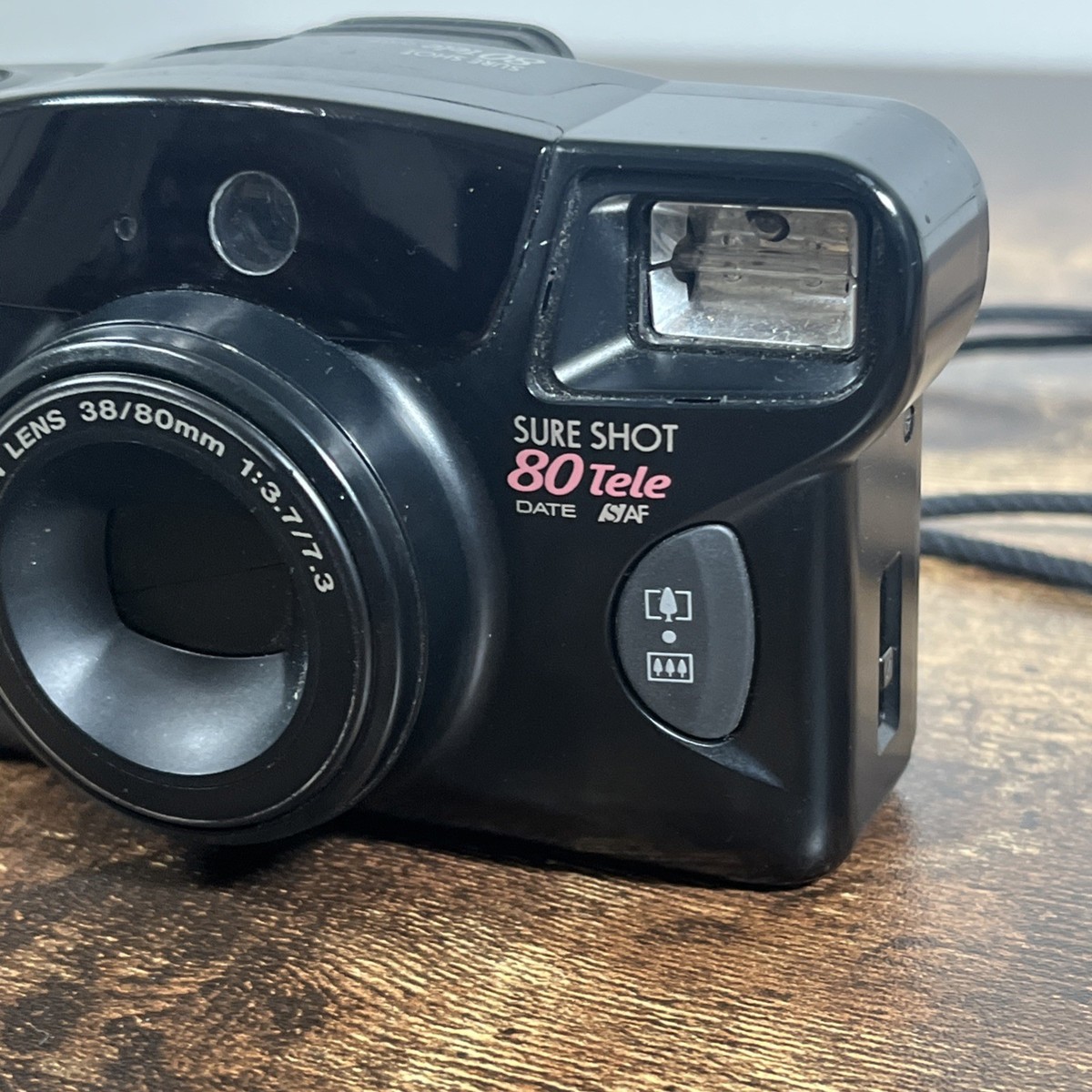 Canon Sure Shot 80 Tele Film Camera Black *UNTESTED/FOR PARTS ONLY
