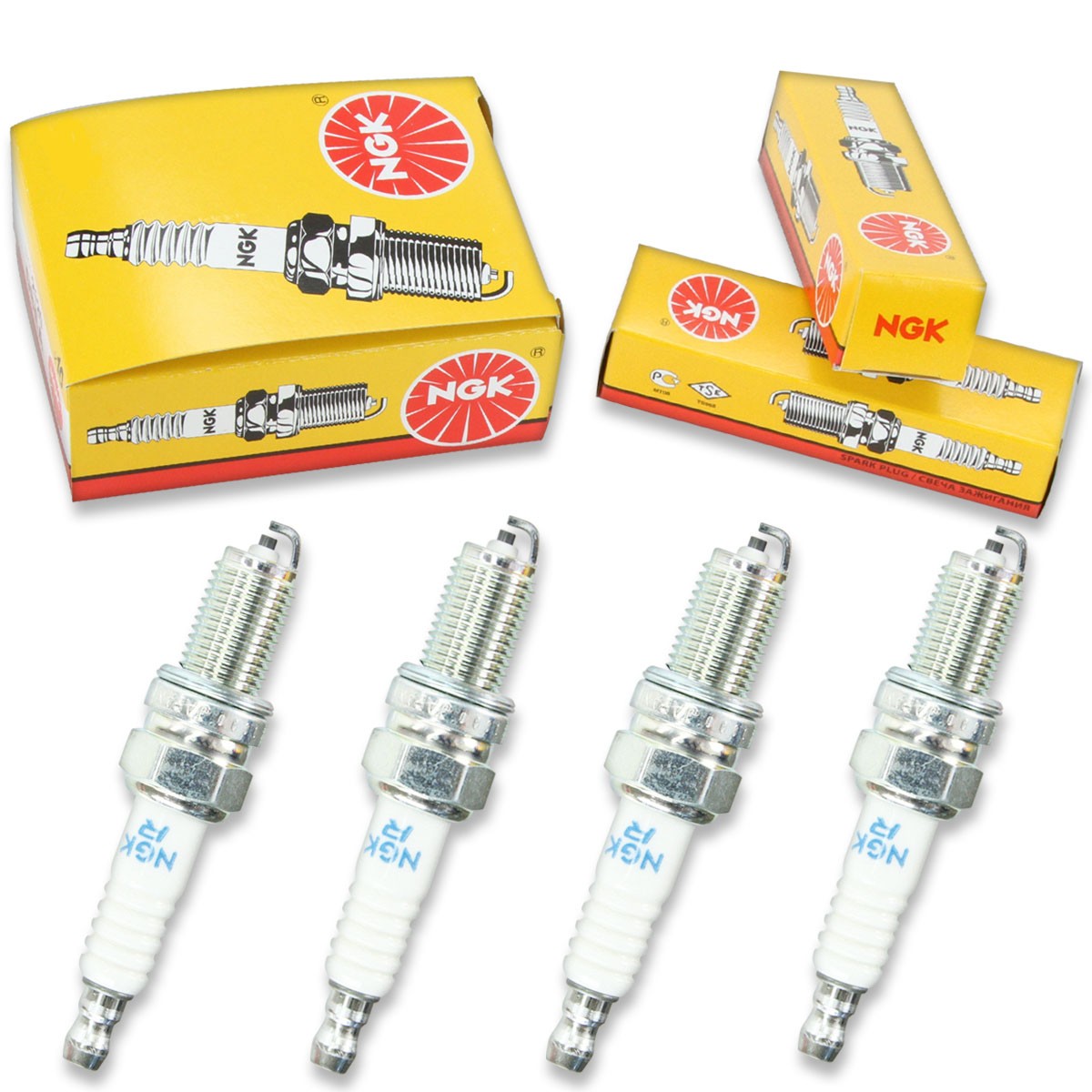 4pcs 03-04 KTM 640 Duke II NGK Standard Spark Plugs 625cc 38ci LC4 Kit Set kn