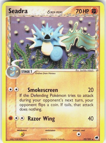 Seadra 22/101 Rare Dragon Frontiers Pokemon