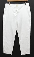 NWT Eileen Fisher Cotton Hemp Tapered Pants White Size 12
