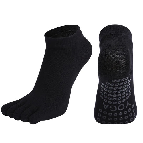 Pilates Tanz Gym Yoga Socken Baumwolle Fünf-Finger rutschfeste Sportsocken atmungsaktiv - Bild 27 von 30