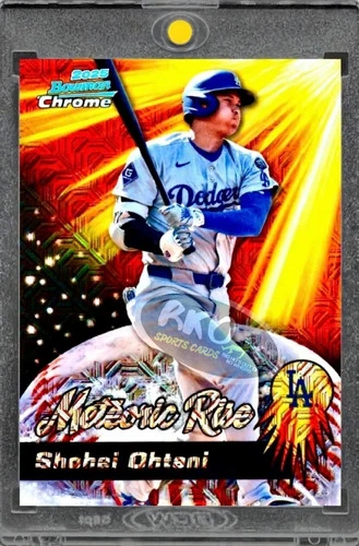 Shohei Ohtani RARE SUN MOJO REFRACTOR INVESTMENT CARD BOWMAN CHROME DODGERS MINT