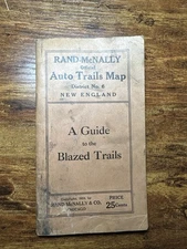 New England & New York Early Automobile Road Atlas 1919 Rand McNally pocket map