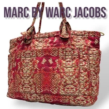 Popular Marc Jacobs Tote Bag All Over Pattern Large Rare Beautiful Shoulder A4