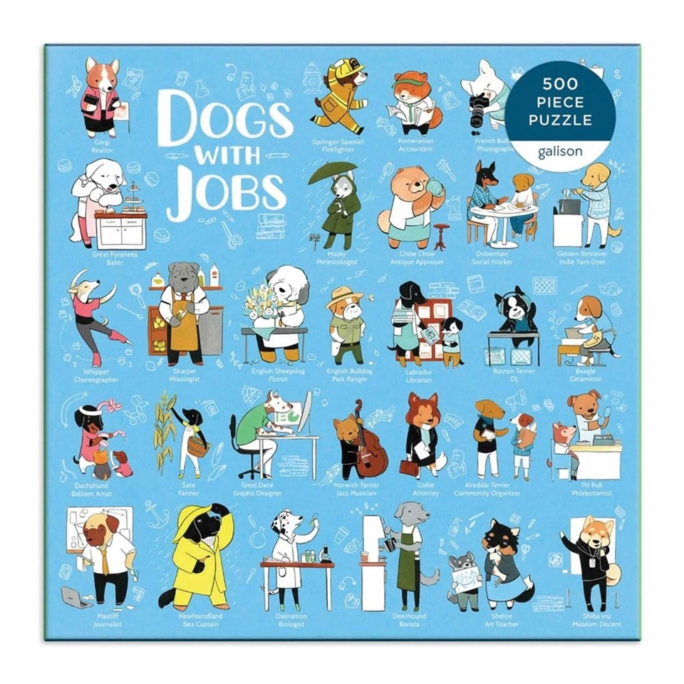 Loading Gift Window Galison, Dogs With Jobs Jigsaw, Jigsaws & Puzzles, Dogs, Gift | eBay UK