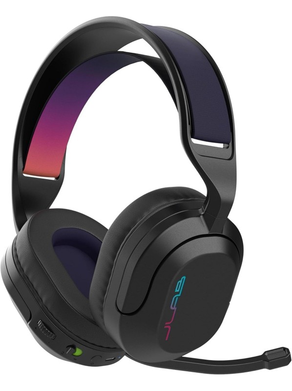 JLab Nightfall Wireless Gaming Headset All-Night Comfort Flip Mute Rotating Mic