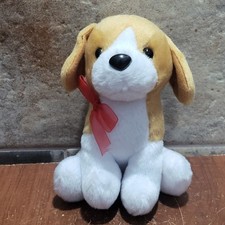Brown and White Beagle Puppy Plush Toy