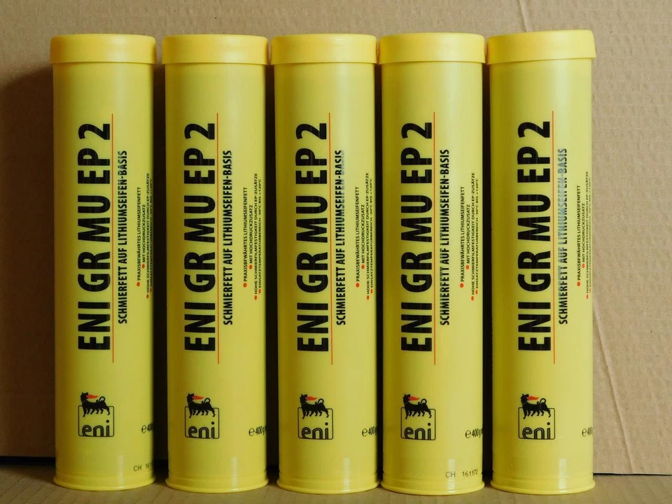 13,45€/kg AGIP / ENI GR MU EP2 Höchstdruck Schmierfett 5 x 400 gr Kartuschen