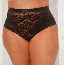 1223 TORRID CURVE 0 12 Sheer Black Lace High Rise Cheeky Brief Panty 17