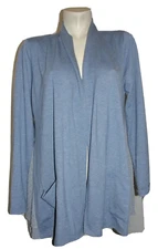 LOGO Lounge Lori Goldstein Jacket Size M Blue Cardigan w/Hem Detail A275718