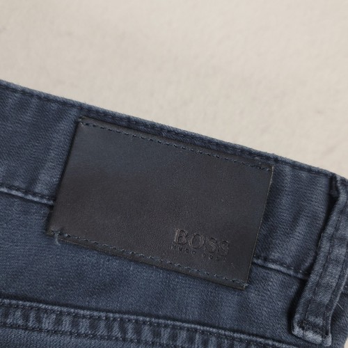 Hugo Boss Maine Jeans Mens 37x31 Blue Regular Fit Stretch Straight Mid Rise - Picture 2 of 14
