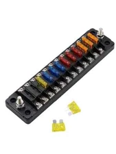 12Way DC12V-32V Automotive Blade Block Holder Screw Nut Terminal Fuse Box Holder