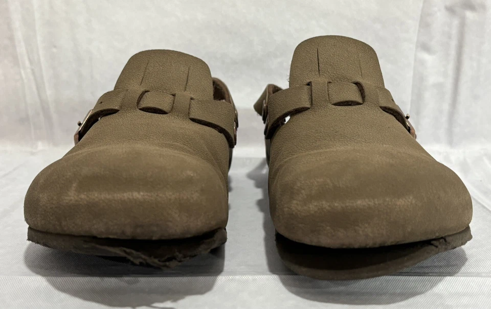 Birkenstock Tokio Gamuza Tostado Oscuro Marrón Claro Zuecos Zapatos Talla 34 Niños Correa VER Foto 2 de 4