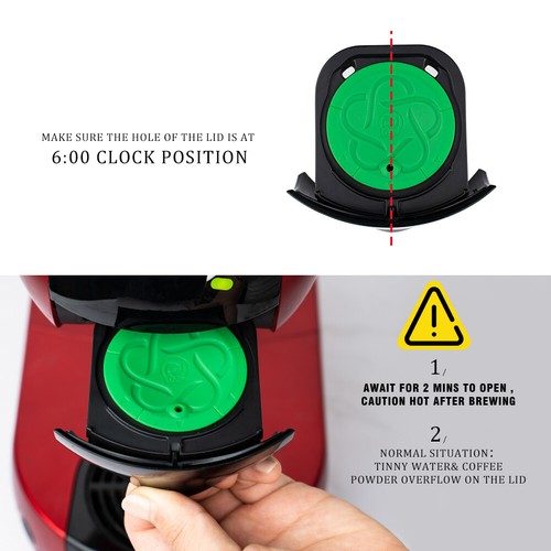 Wiederverwendbare Kaffeekapsel Pod Expresso Filter für Nescafe Dolce Gusto KP70 Stelia - Bild 8 von 16
