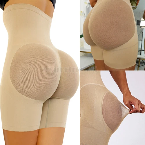 Damen hochtaillierte Lifting Butt Enhancer Gürtelshorts Shapewear Netz Gesäß BBL - Bild 1 von 36