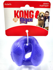 KONG Ogee Orb Ball Large Purple Floating Bouncy Easy Grip Dog Fetch Toy 3.5"
