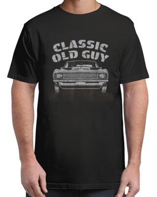 Funny Old Guy Classic Car Graphic T-Shirt for Men & Women S 4XL