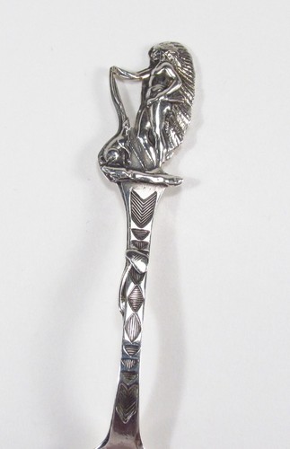 Antique 1900s LDA USA Niagara Falls Indian Motif Sterling Silver Souvenir Spoon - Picture 8 of 11