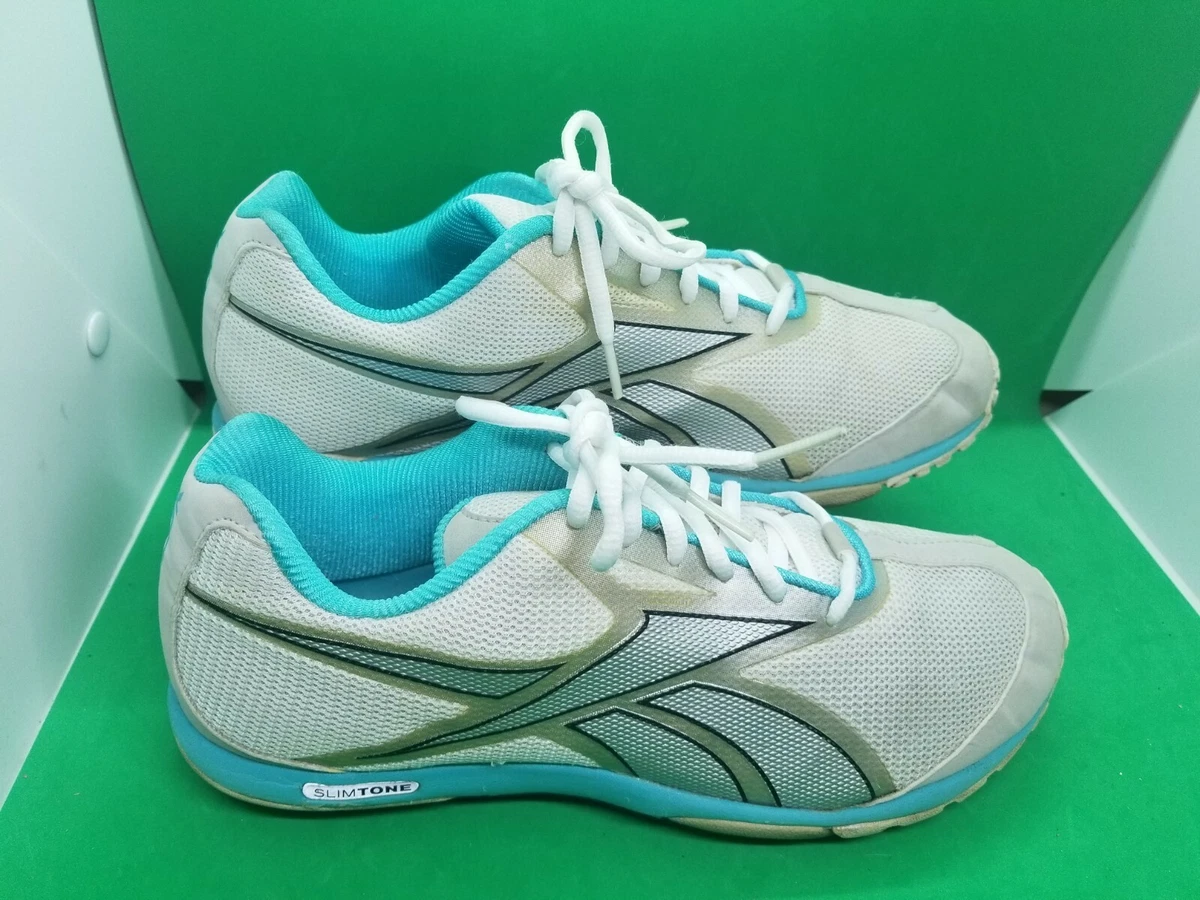 Reebok Easytone J84821 Gray/Tq Blue Athletic Walking Casual Shoes Women&#039;s Sz 7.5 eBay