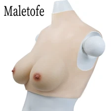 Silicone Breast Form Plate Fake Boobs Silicone Gel Filler C Cup Crossdresser