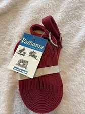 Valhoma brand 7' foot Double layer NYLON RED SPLIT REINS w/ Conway buckles