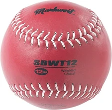 12 oz Ounce Weighted Strength TRAINING Ball Pitcher Pitching SOFTBALL Maroon