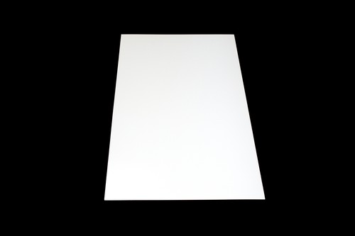 ABS Kunststoffplatte 1000x490mm-WEISS- Stärken 1-2-3- 4mm-Einseitige Schutzfolie - Bild 1 von 5