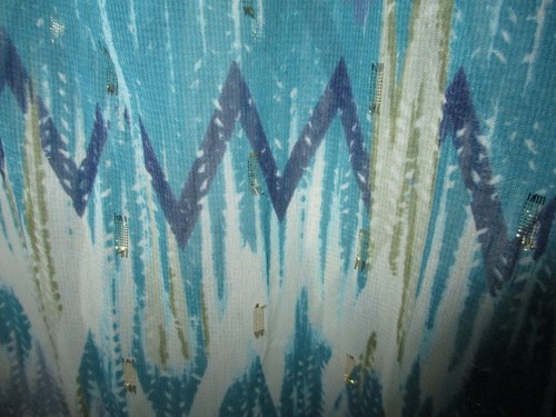 NWT CHICO'S METALLIC LONG SLEEVE PAGODA BLUE CLIP BLOUSE SIZE 4 (20) - 第 11/11 張圖片
