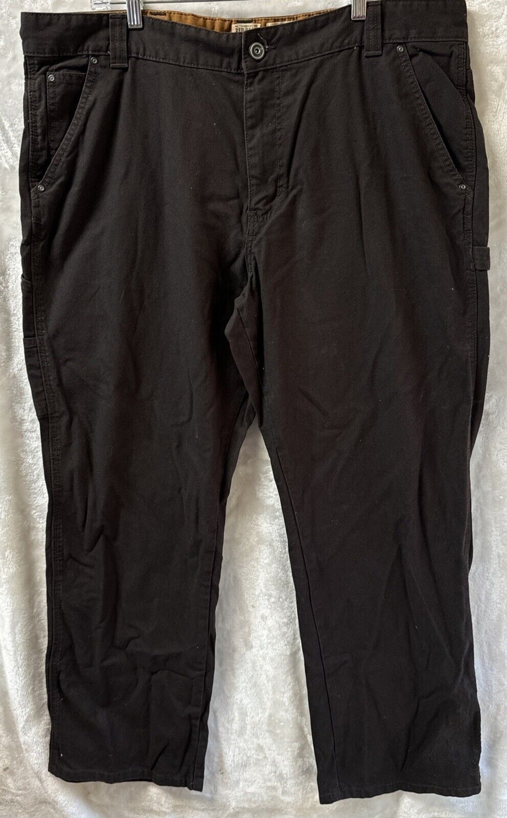 Red Head Brand Co Men's Pants Size 42x32 Carpenter Dark Brown Flat Front