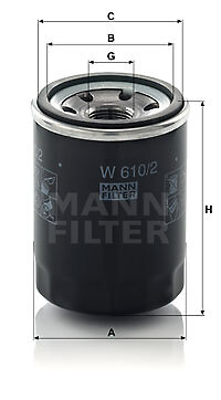 MANN FILTER W 610/2 OIL FILTER FOR FORD ASIA & OCEANIA FORD USA KIA MAZDA PROTON V