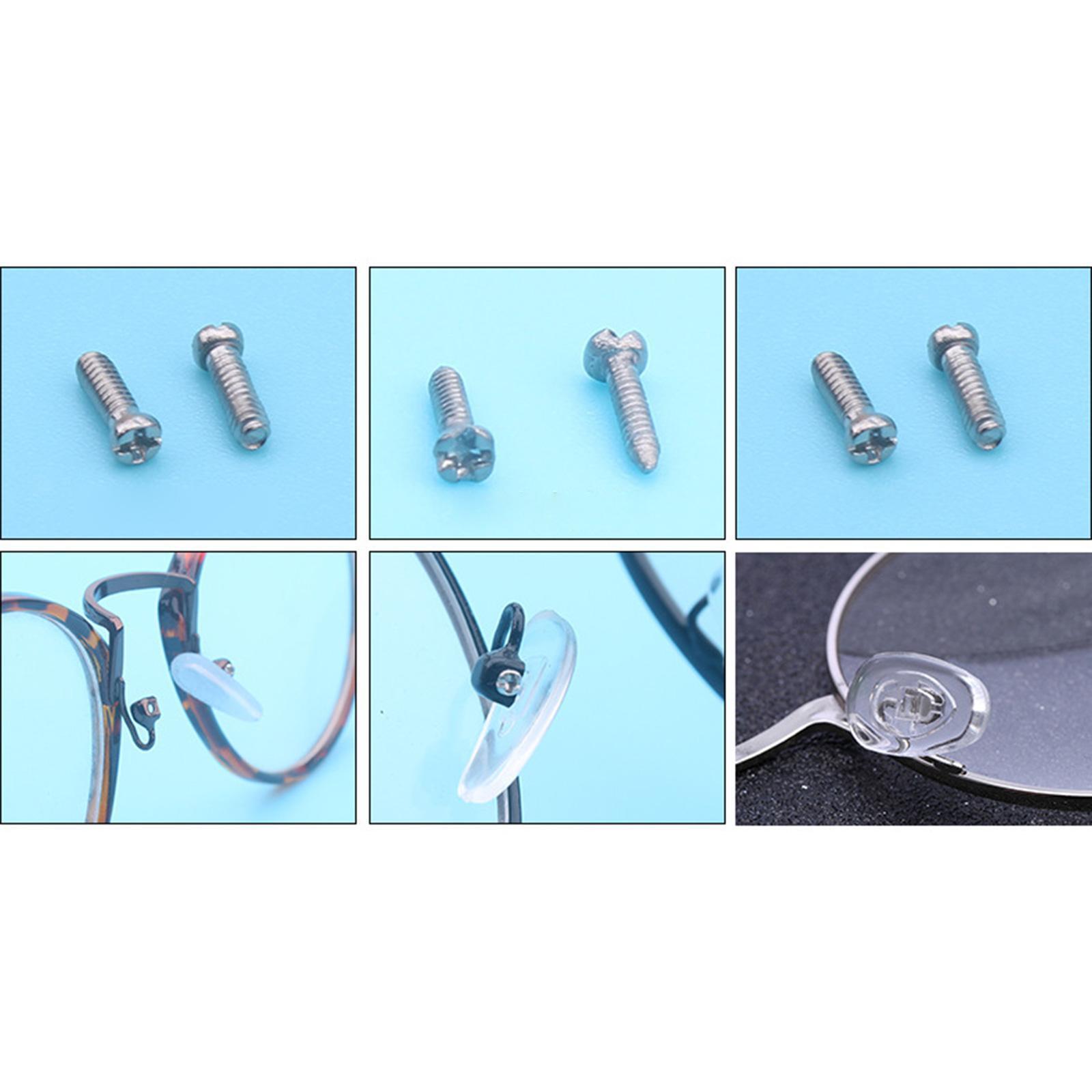 5 Pairs Glasses Nose Pads,Adhesive Push In Silicone Spectacle Pad Kit.Soft Gel Fit Anti-Slip Eye - Foto 2