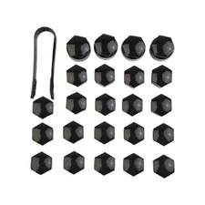 Black Wheel Nut Bolt Trims Studs Covers Cap 24X Set for Opel & For